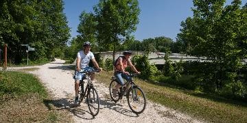 Radfahrer an der Iller